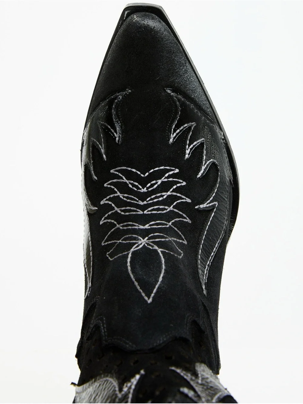 ITALIAN COWBOY Women’s Black Embroidered Western Boots